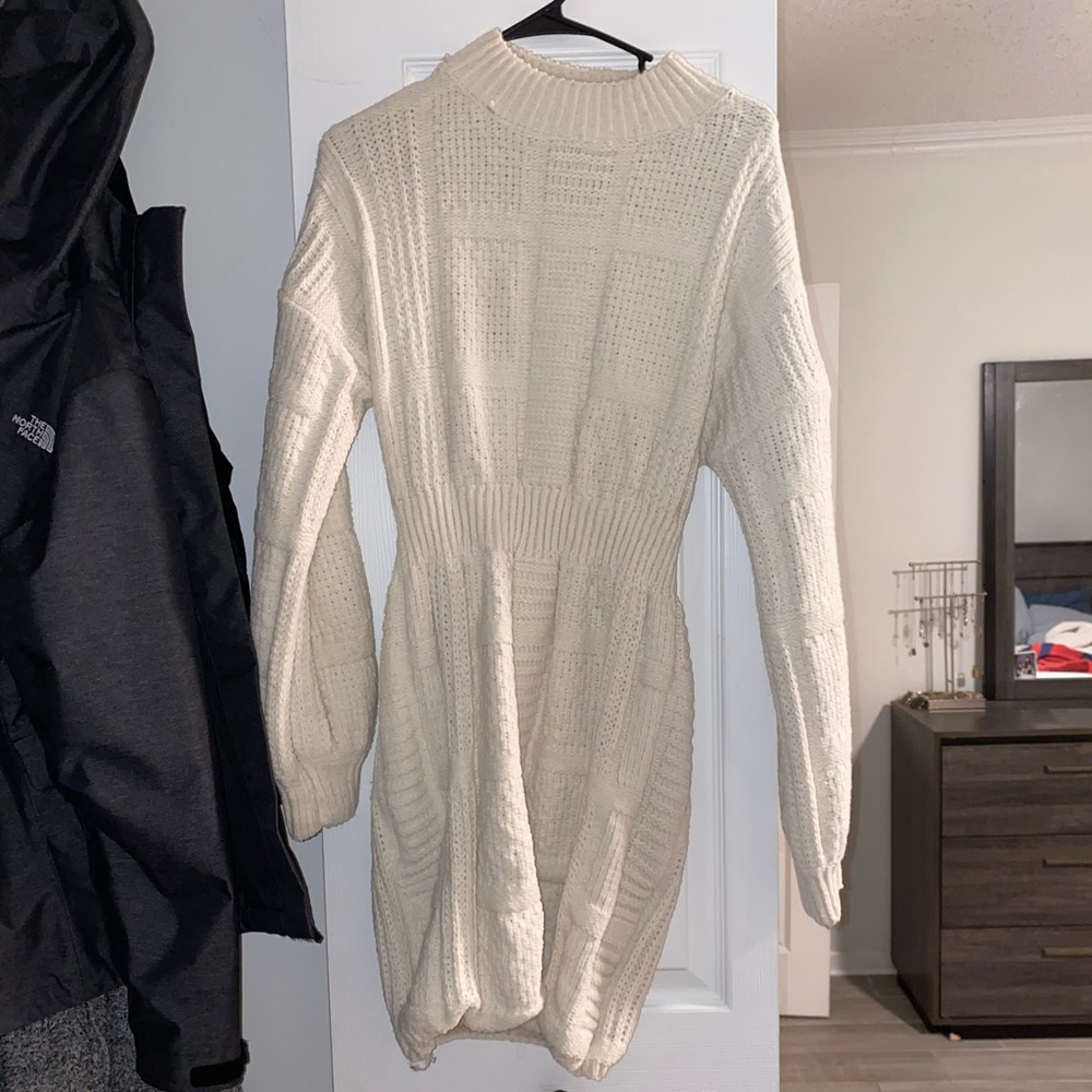 White lulus sweater dress